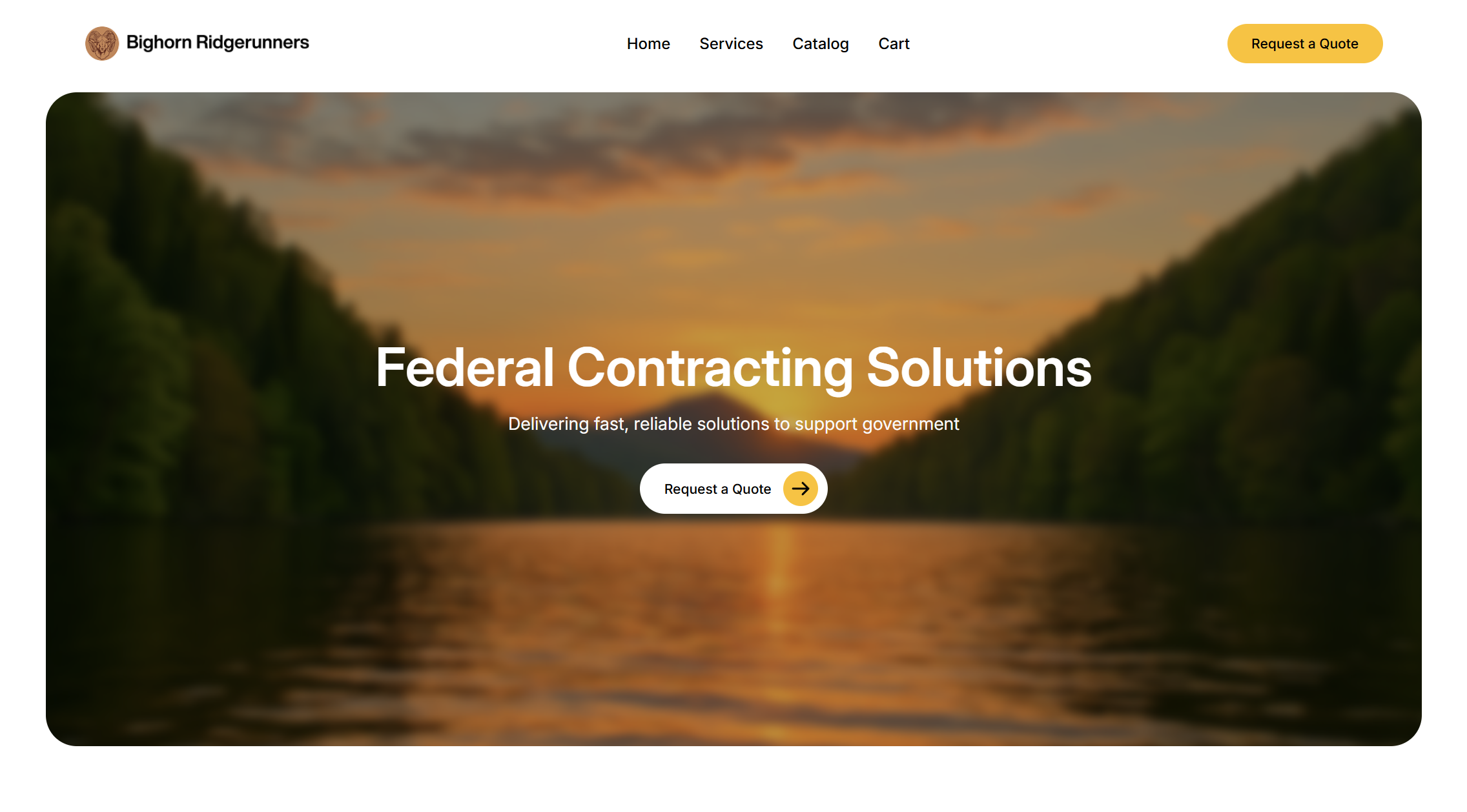 Bighorn federal ecommerce platform interface